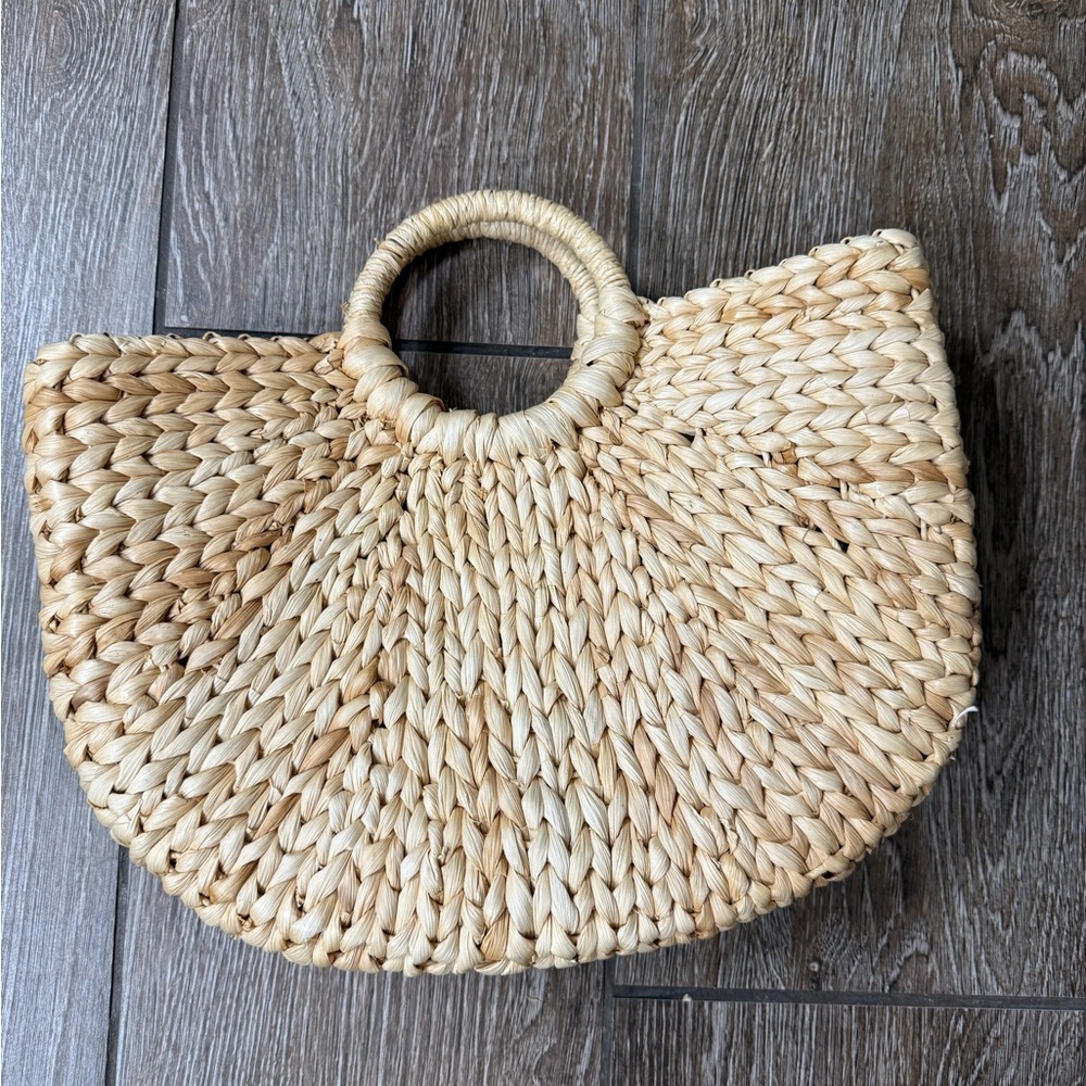 Large Natural Woven Handbag